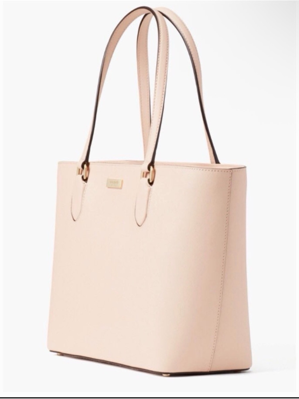 kate spade Pale Blush Leather Tote with Gold Hardware